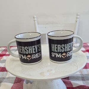 Vintage Hershey's Chocolate Smores Galerie Set Of 2 Coffee Cups Mugs